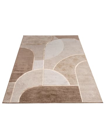 KADIMA DESIGN Teppich Kurzflor Abstrakt Wohnzimmer in Beige