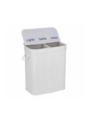 relaxdays Wäschesortierer in Weiß - (B)55 x (H)63 x (T)35 cm