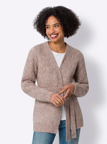 Heine Strickjacke in champagner-cognac-meliert