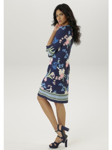 Aniston SELECTED Jerseykleid in marine-hellblau-natur-apricot-camel-kiwigrün-lachs