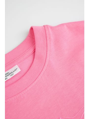 Coccodrillo Baumwoll-T-Shirt mit kurzen Ärmeln in rosa