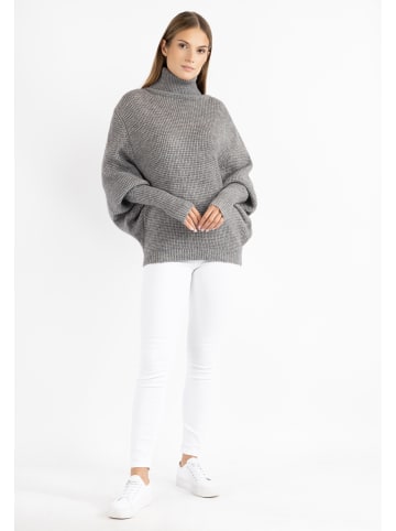 RISA Strick Pullover in Grau Melange