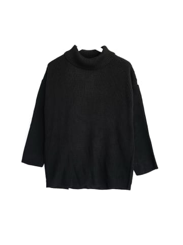 COFI 1453 Rollkragen Pullover Oversize für Herren in Schwarz