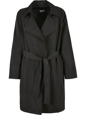 Urban Classics Urban Classics Damen Ladies Crinkle Nylon Minimal Trench Coat in black
