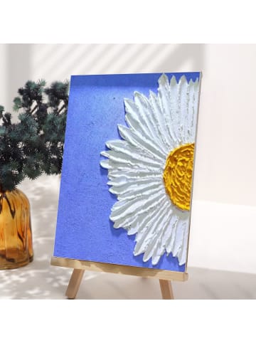 ARTNANAS  Exlusive 3D-Strukturmalerei Set – Rosa Tulpen mit Perlen und Schleifenband