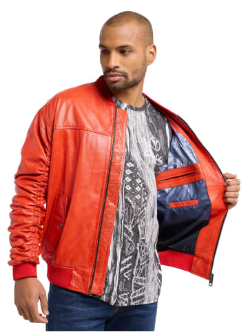 Carlo Colucci Lederjacke Desiato in Rot