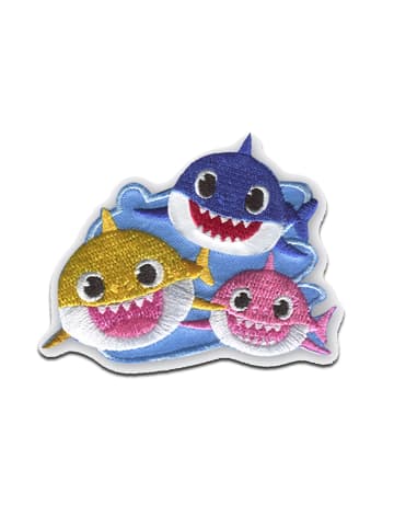 Baby Shark Hai Tier KinderApplikation Bügelbild inBlau