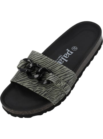 Palado Pantoletten Gozo Zebra in Olive