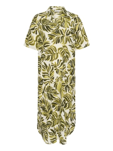 Kaffe Kleid BPsolvej in Green Big Watercolor Leaf