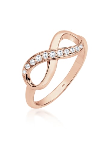 Elli Ring 925 Sterling Silber Infinity in Rosegold