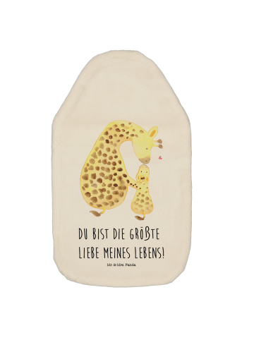 Mr. & Mrs. Panda Wärmflasche Giraffe Kind mit Spruch in Weiß