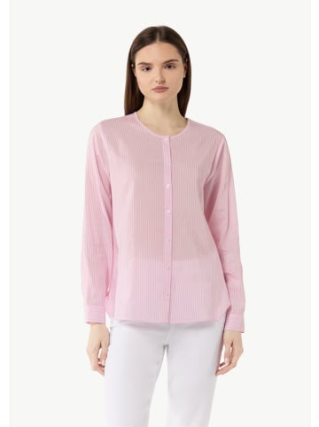 comma CI Bluse langarm in Pink-weiß