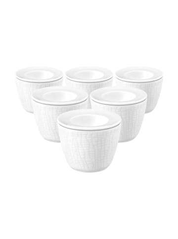 Seltmann Weiden 6er Set Snack and Egg Life Fashion in ø 6,8 cm in Luxury White