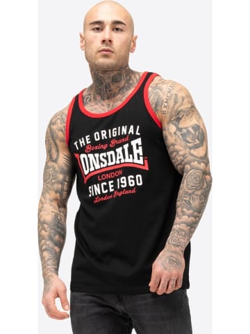 Lonsdale T-Shirt "Andover Singlet Normale Passform" in Schwarz