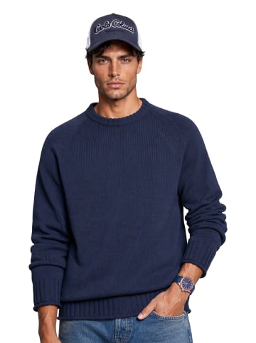 Carlo Colucci Rundhalspullover Fucci in Navy