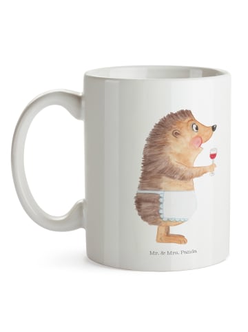 Mr. & Mrs. Panda Teetasse Igel Wein ohne Spruch in Weiß