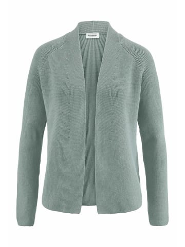 Hessnatur Hessnatur Strick Jacke Regular aus reiner Bio-Baumwolle in mattgrün