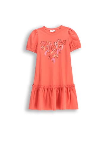 Coccodrillo Kleid in korallenrot