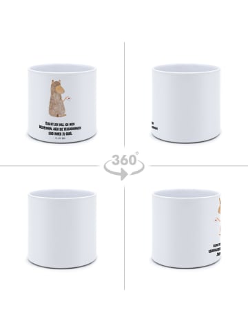 Mr. & Mrs. Panda Pflanzkübel Groß Alpaka Fahne mit Spruch in Weiß