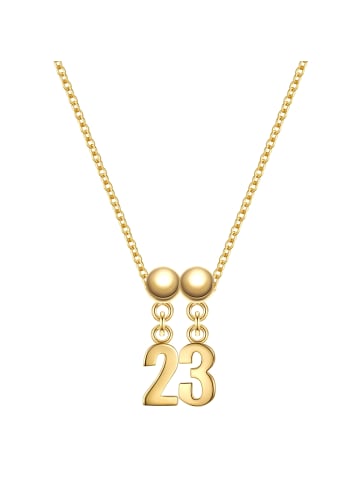 Glanzstücke München Set (Kette + 2 Charms) Zahl 23 aus Sterling Silber in gelbgold