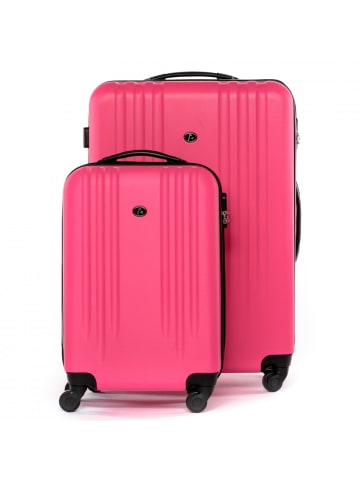 FERGÉ Kofferset Hartschale 3-teilig Hartschale 3 teilig Koffer Set Marseille in pink