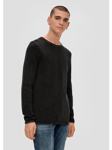 QS Strickpullover langarm in Schwarz