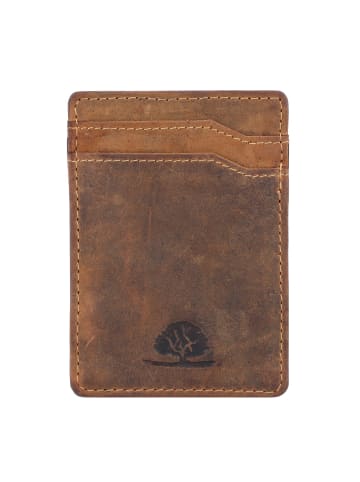 Greenburry Vintage Kreditkartenetui Leder 7 cm in braun