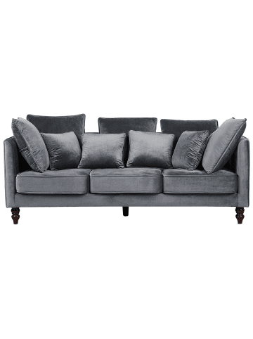 Beliani 3-Sitzer Sofa FENSTAD in Grau/Braun - (W) 200 x (H) 97 x (L) 95 cm