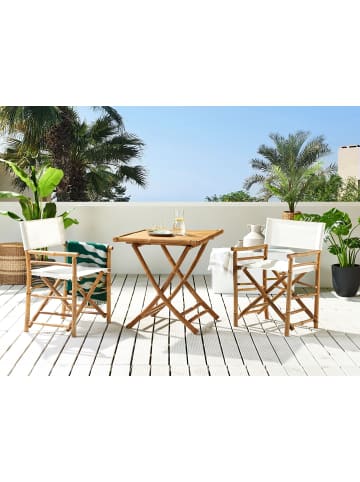 Beliani 3-tlg Bistro Set MOLISE in Braun/Weiß