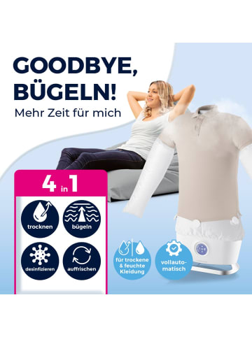 Clean Maxx Bügler mit Dampffunktion 1800W weiß für Hemden & Blusen + CH-Stecker  Weiß