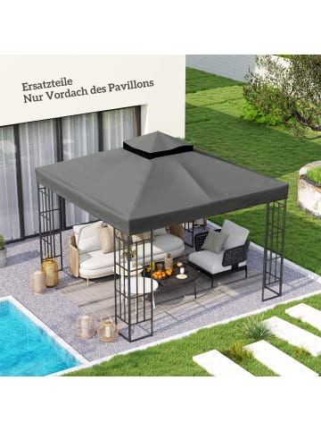 Outsunny Pavillon Ersatzdach in Dunkelgrau 300L x 300B x 1H cm