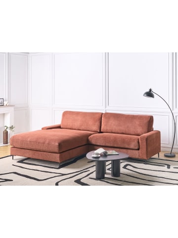 Beliani 3-Sitzer Sofa MALOY in Rot/Schwarz - (W) 272 x (H) 87 x (L) 189 cm rechtsseitig