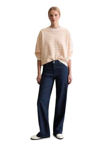 Marc O'Polo DENIM Streifen-Sweatshirt oversize in Light Orange
