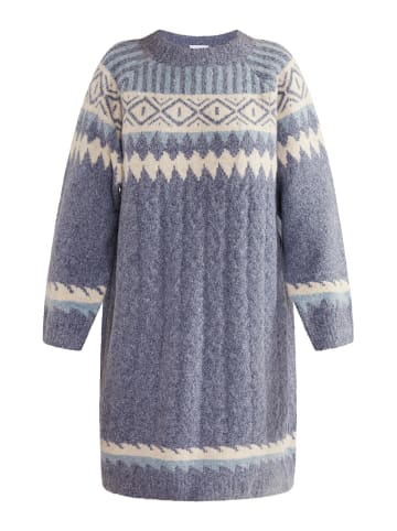 usha BLUE LABEL Damen Strickkleid in Blau Mehrfarbig