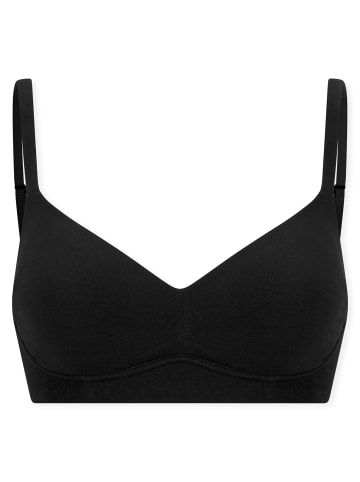 Schiesser Bügelloser BH Unique Cotton in Schwarz