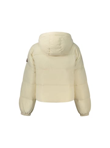 Weiß Polyester Damen Jacke