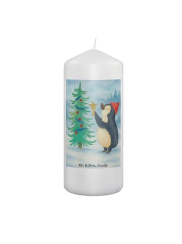 Mr. & Mrs. Panda Wachskerze Pinguin Weihnachtsbaum Design ohne S... in Weiß