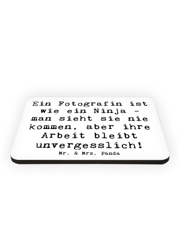 Mr. & Mrs. Panda magnet Spruch Fotografin Ninja mit Spruch in Weiß