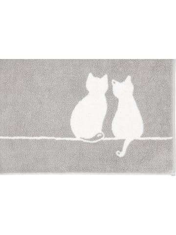 Cawö Cawö Badematten CUTE CATS You & Me 6263 platin/weiß - 76 in platin/weiß - 76
