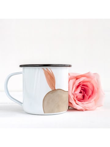 Mr. & Mrs. Panda Tasse Pferd Springen ohne Spruch in Weiß