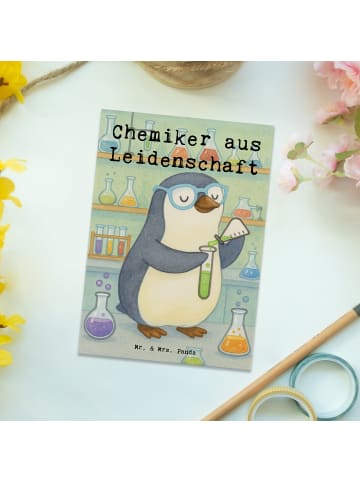 Mr. & Mrs. Panda bildkarte Chemiker Leidenschaft Design mit Spruch in Weiß