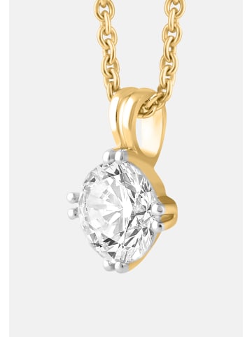 Ethische Diamanten Halskette aus 375 Gelbgold mit Lab Grown Diamant