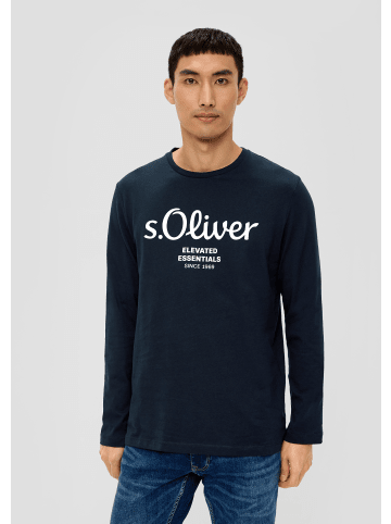S. Oliver T-Shirt langarm in Blau