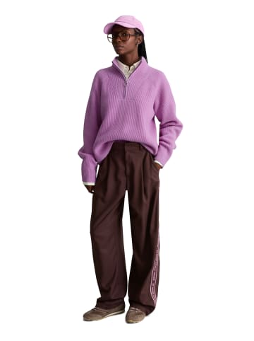 Hose mit Logoband wide in Espresso Brown