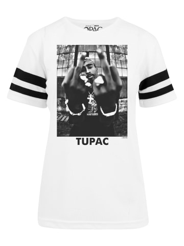 Mister Tee Mister Tee Damen Ladies 2Pac Stripes Tee in white