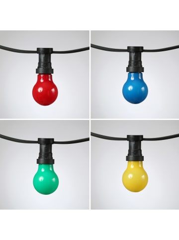 SPICELITE Garten Party Lichterkette Illu 50 bunte LED Tropfenlampen 30m grün