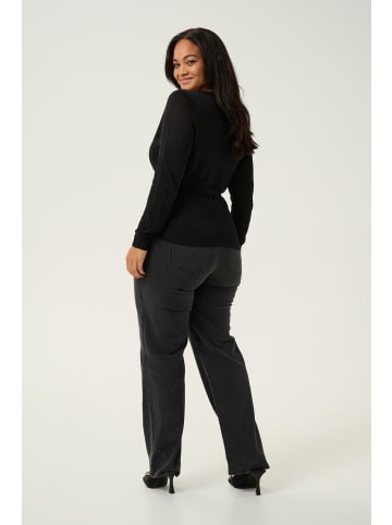 KAFFE curve Strickjacke KCankre in Black Deep