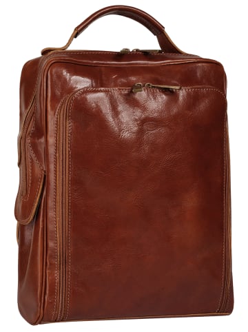 piké Rucksack echt Leder in cognac