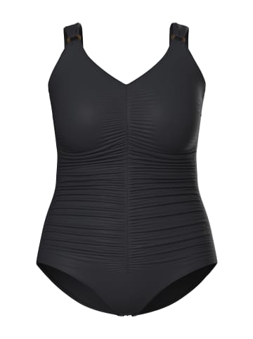 Ulla Popken Badeanzug in schwarz