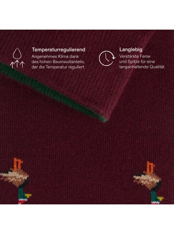 von Jungfeld Signature Icons mit Weihnachtsmotiven in Duck Xmas Maroon Red